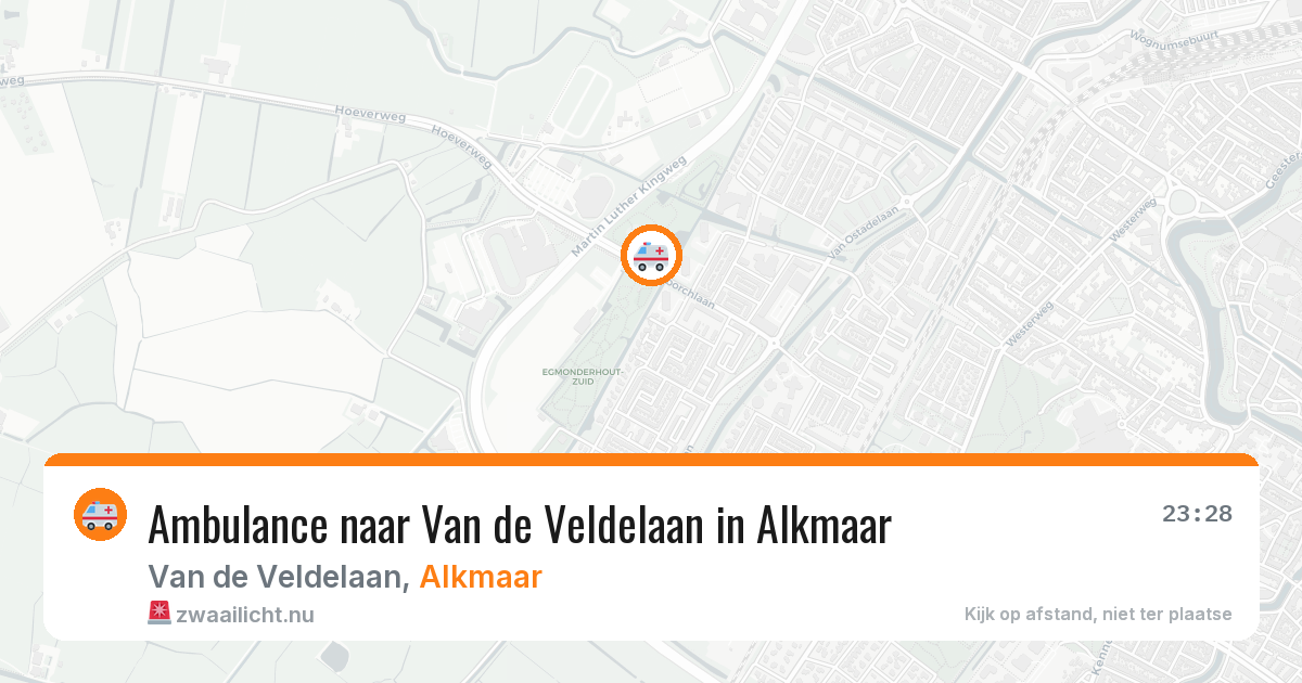 Ambulance naar Van de Veldelaan in Alkmaar — 12 jul 2026