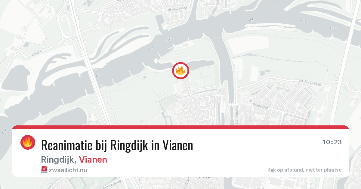 Reanimatie bij Ringdijk in Vianen — 26 mrt 2026