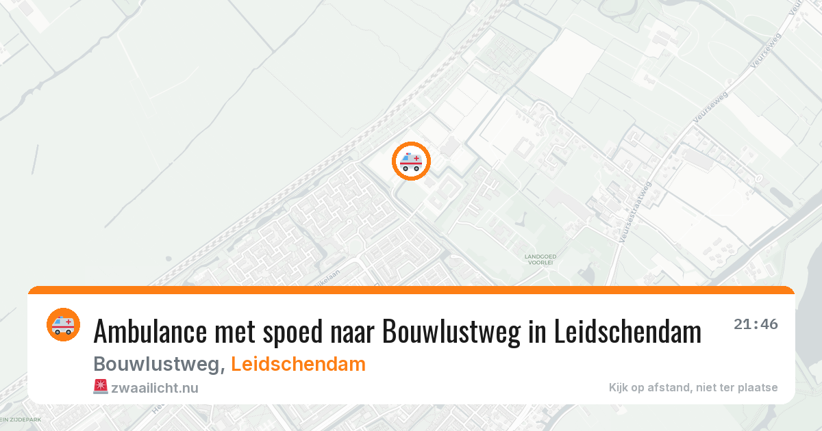 Ambulance met spoed naar Bouwlustweg in Leidschendam — 18 mrt 2026