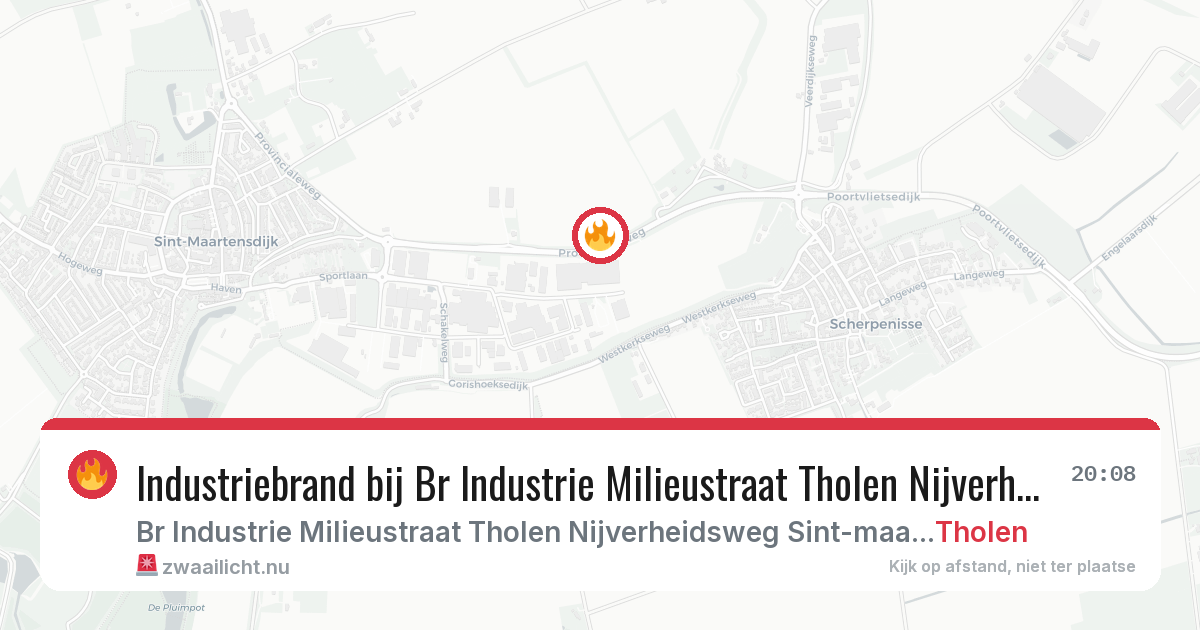 Industriebrand bij Br Industrie Milieustraat Tholen Nijverheidsweg Sint-maartensdijk in Tholen — 11 feb 2026