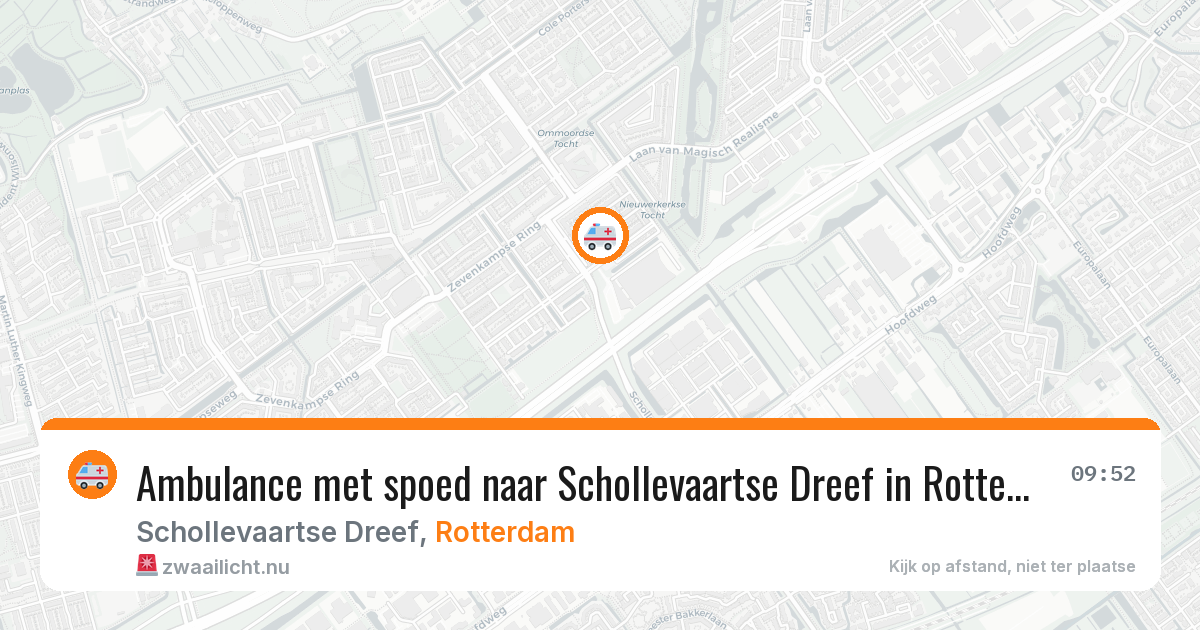 Ambulance met spoed naar Schollevaartse Dreef in Rotterdam — 11 mei 2026