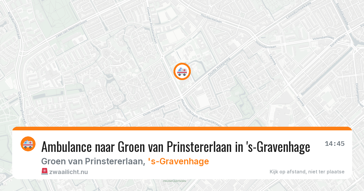 Ambulance naar Groen van Prinstererlaan in 's-Gravenhage — 11 jul 2026