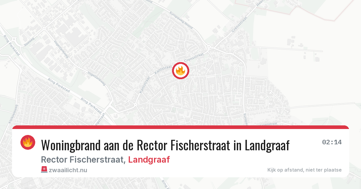 Woningbrand aan de Rector Fischerstraat in Landgraaf — 13 apr 2026