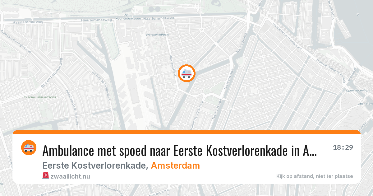 Ambulance met spoed naar Eerste Kostverlorenkade in Amsterdam — 16 mei 2026