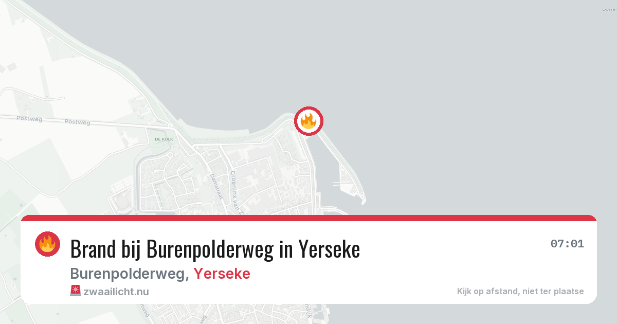 Brand bij Burenpolderweg in Yerseke — 16 jul 2026