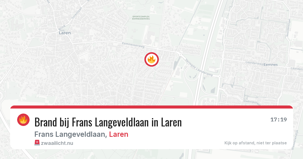 Brand bij Frans Langeveldlaan in Laren — 30 mei 2026