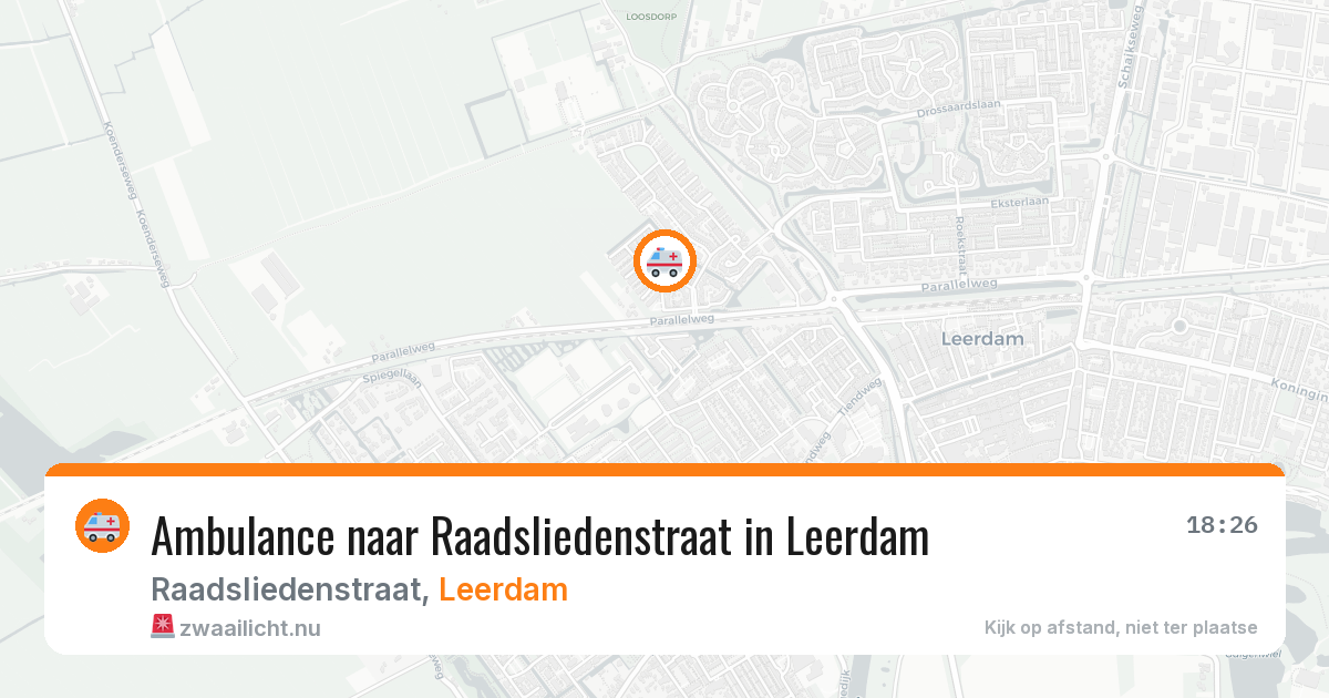 Ambulance naar Raadsliedenstraat in Leerdam — 29 mei 2026