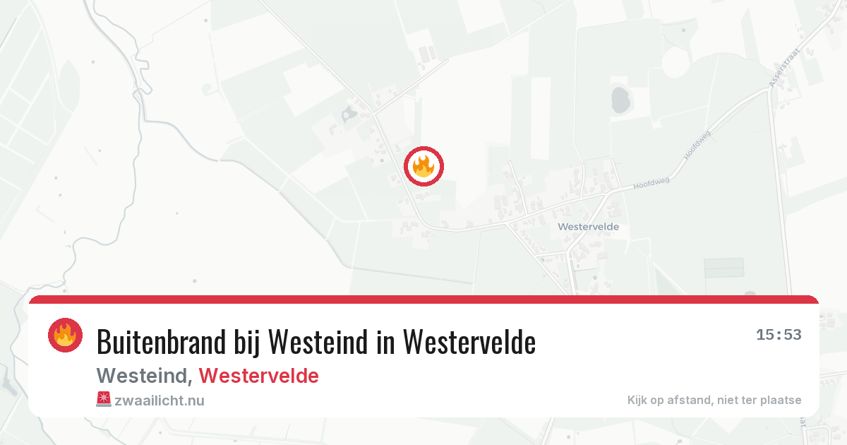 Buitenbrand bij Westeind in Westervelde — 30 jan 2026