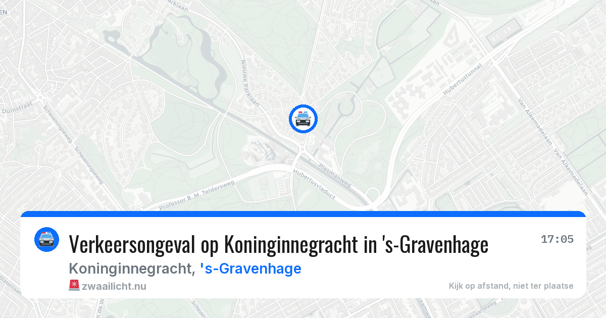 Verkeersongeval op Koninginnegracht in 's-Gravenhage — 4 apr 2026