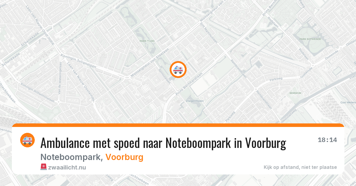 Ambulance met spoed naar Noteboompark in Voorburg — 16 jul 2026