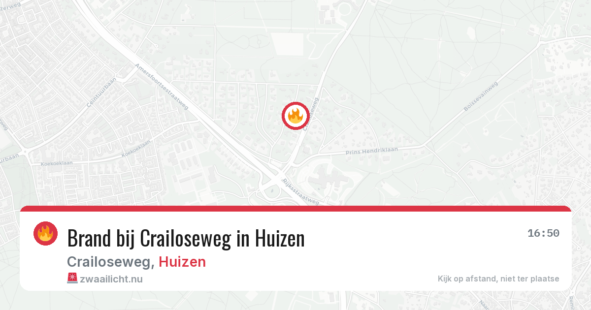 Brand bij Crailoseweg in Huizen — 23 jul 2026