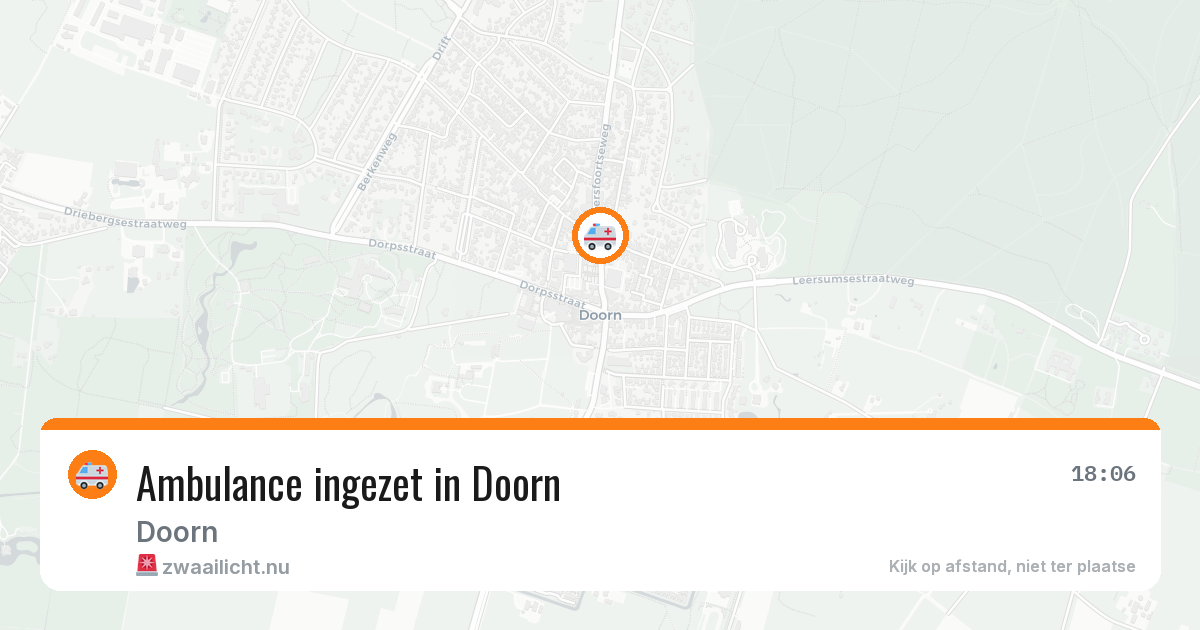 Ambulance ingezet in Doorn — 4 apr 2026