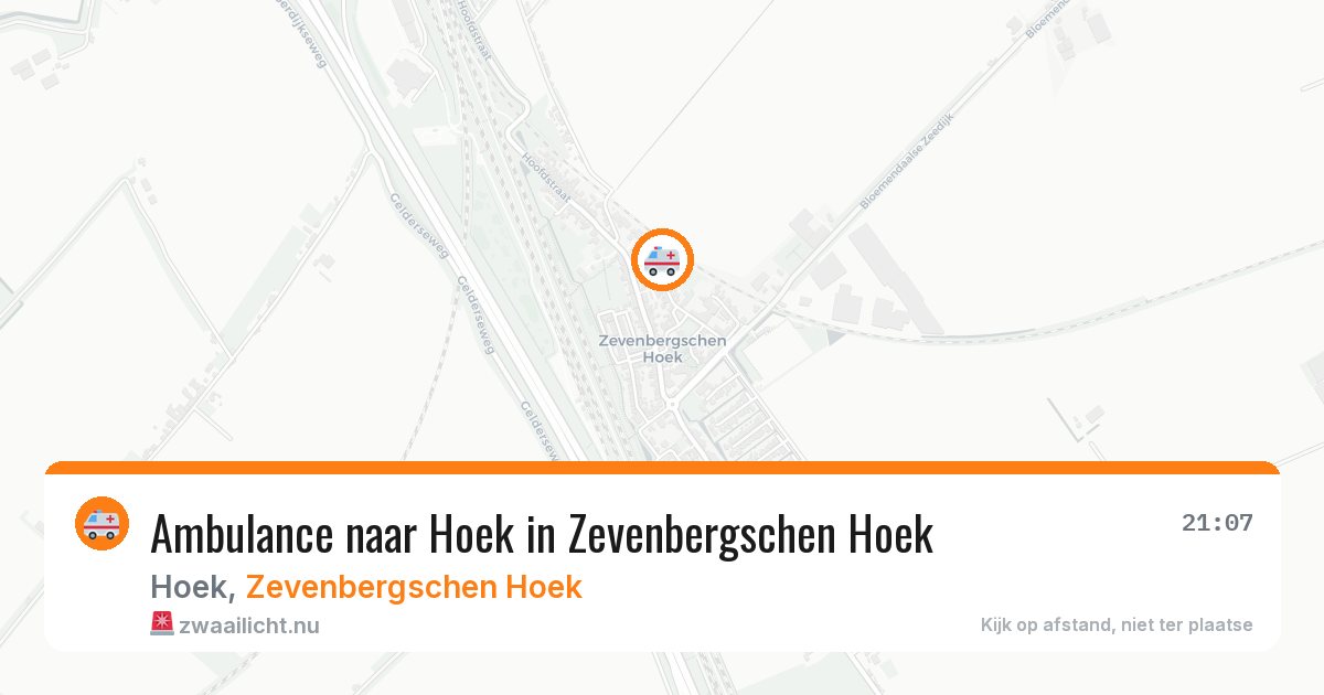 Ambulance naar Hoek in Zevenbergschen Hoek — 17 jul 2026