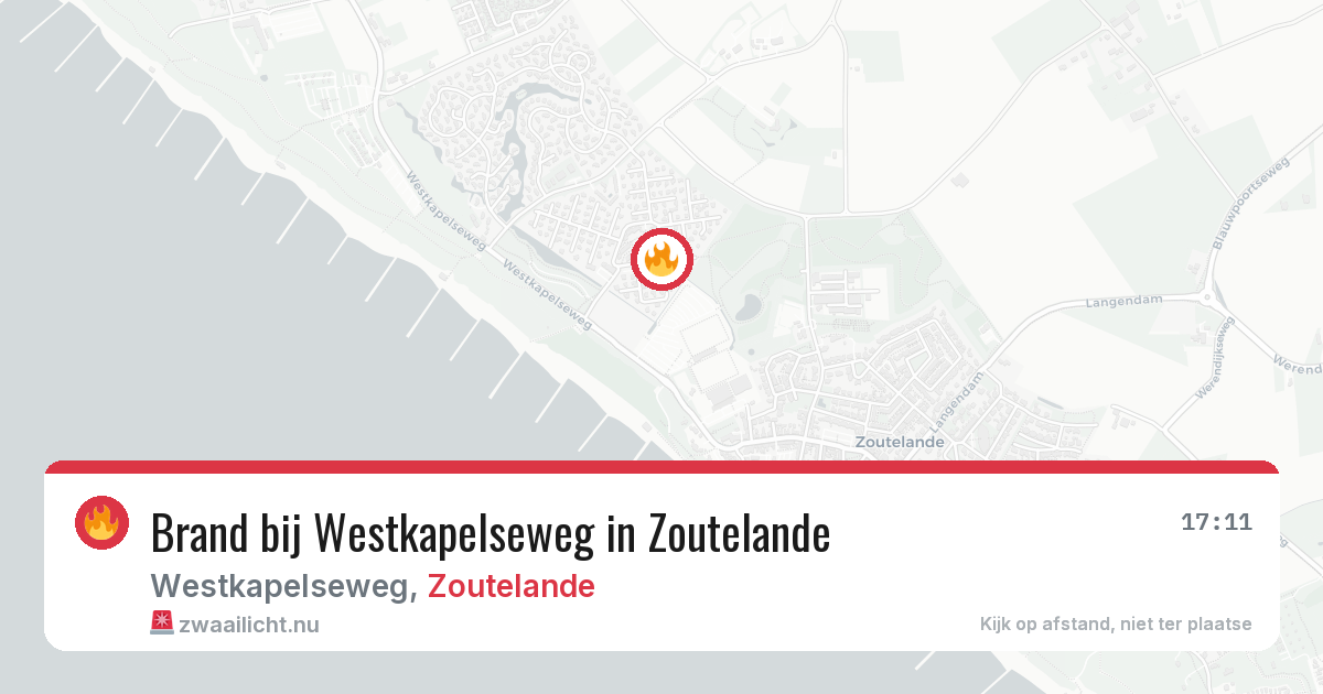 Brand bij Westkapelseweg in Zoutelande — 17 jul 2026