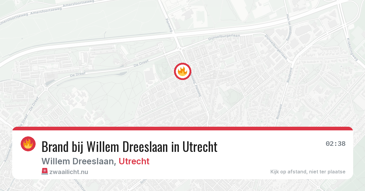 Brand bij Willem Dreeslaan in Utrecht — 11 apr 2026