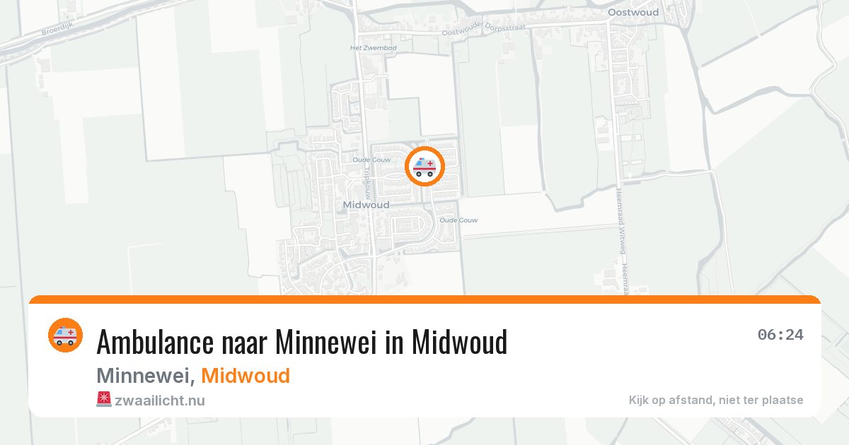 Ambulance naar Minnewei in Midwoud — 16 jul 2026