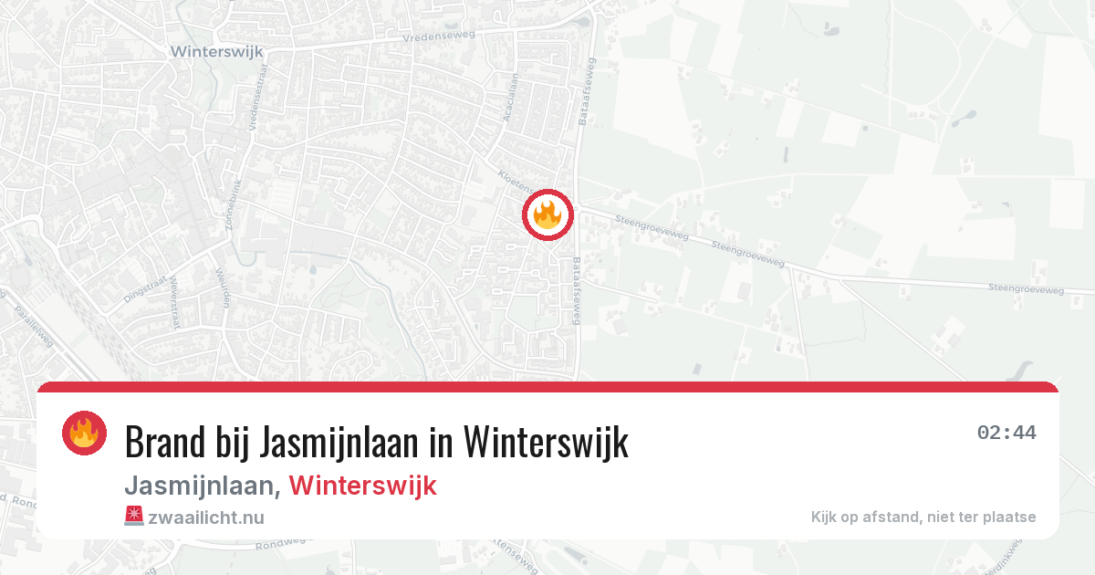 Brand bij Jasmijnlaan in Winterswijk — 27 jun 2026