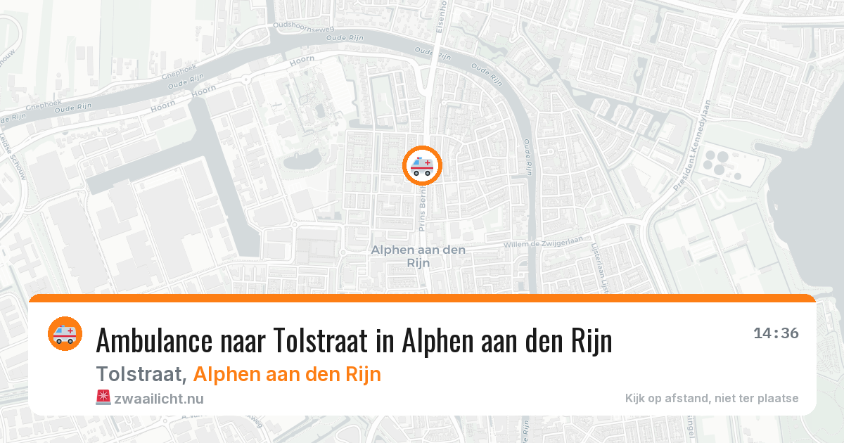 Ambulance naar Tolstraat in Alphen aan den Rijn — 13 jul 2026