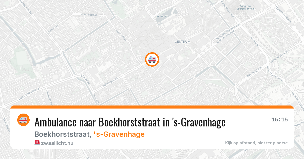 Ambulance naar Boekhorststraat in 's-Gravenhage — 20 apr 2026