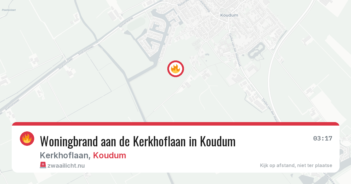 Woningbrand aan de Kerkhoflaan in Koudum — 27 apr 2026