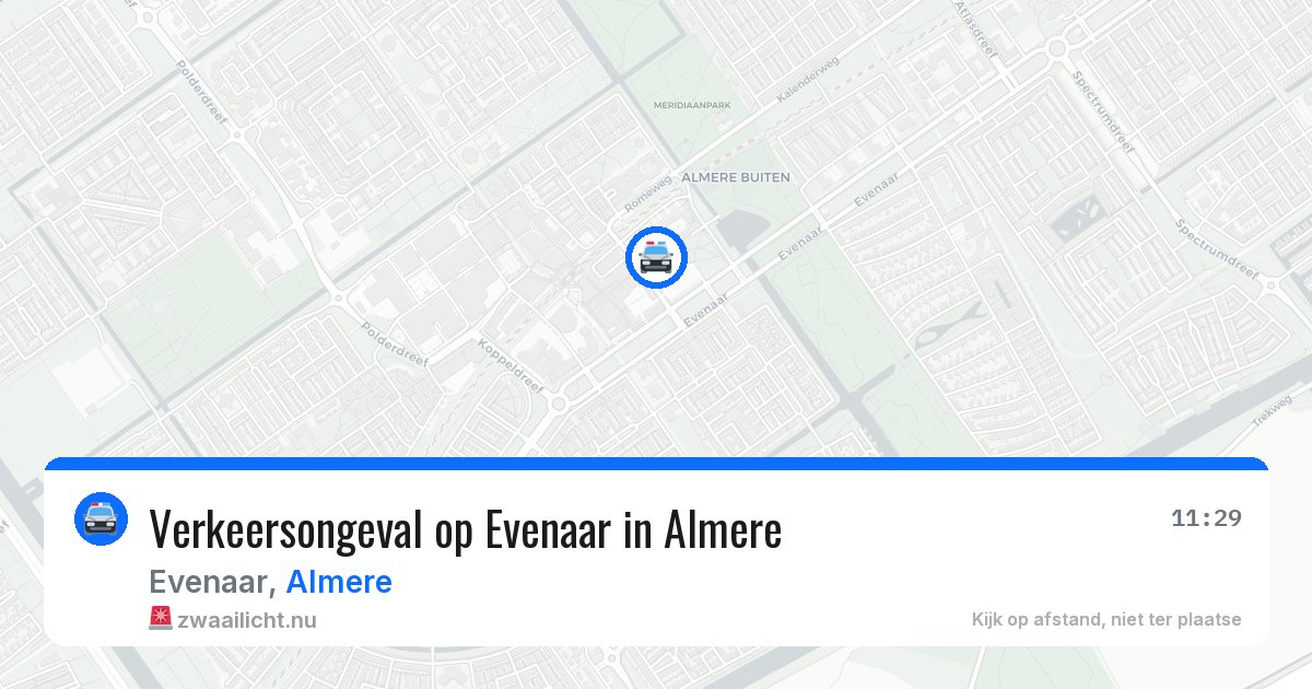 Verkeersongeval op Evenaar in Almere — 27 mei 2026