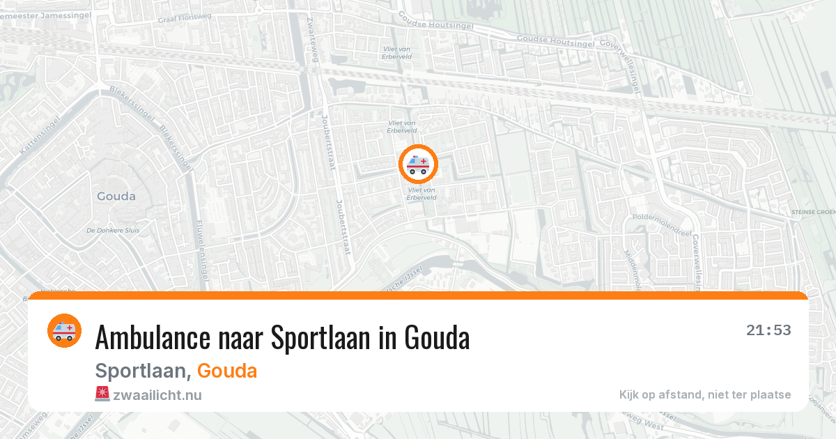 Ambulance naar Sportlaan in Gouda — 1 jun 2026