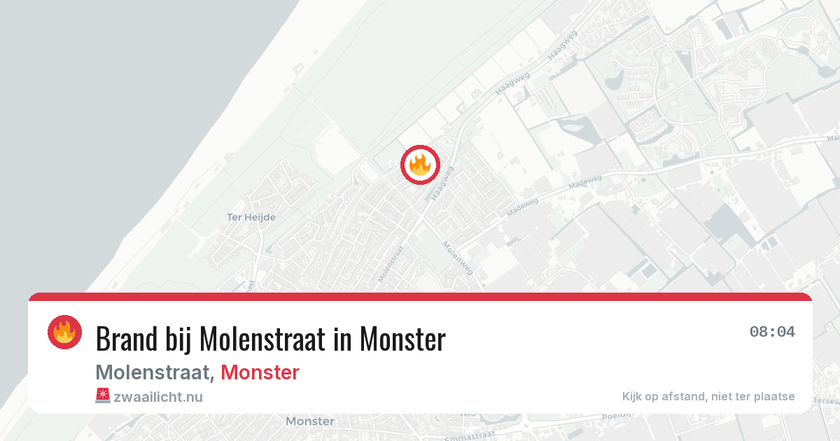 Brand bij Molenstraat in Monster — 11 jul 2026