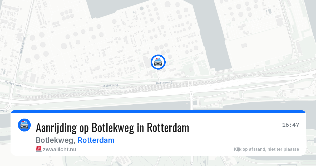 Aanrijding op Botlekweg in Rotterdam — 15 jul 2026