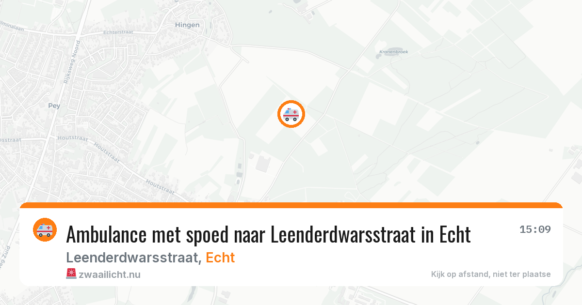 Ambulance met spoed naar Leenderdwarsstraat in Echt — 24 apr 2026