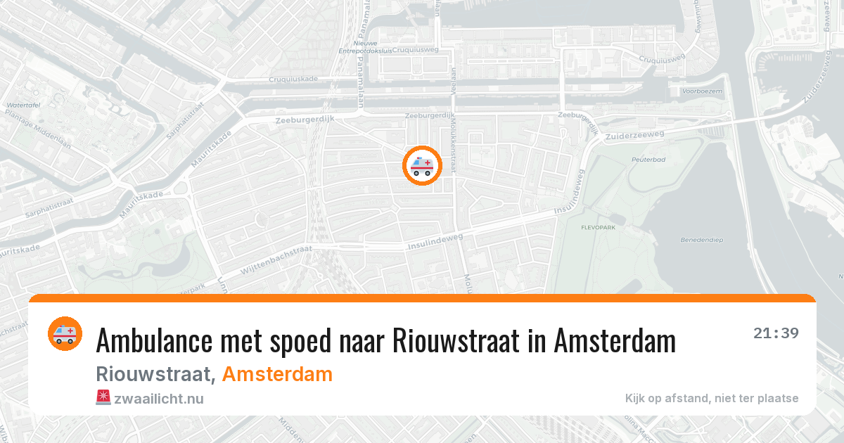 Ambulance met spoed naar Riouwstraat in Amsterdam — 29 mrt 2026