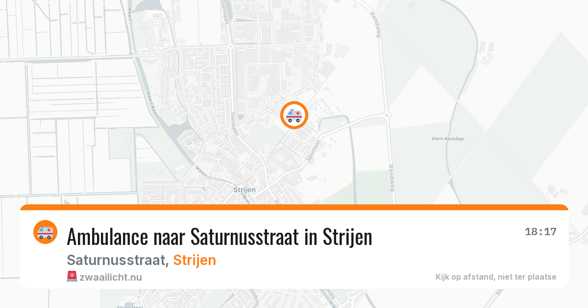 Ambulance naar Saturnusstraat in Strijen — 1 apr 2026