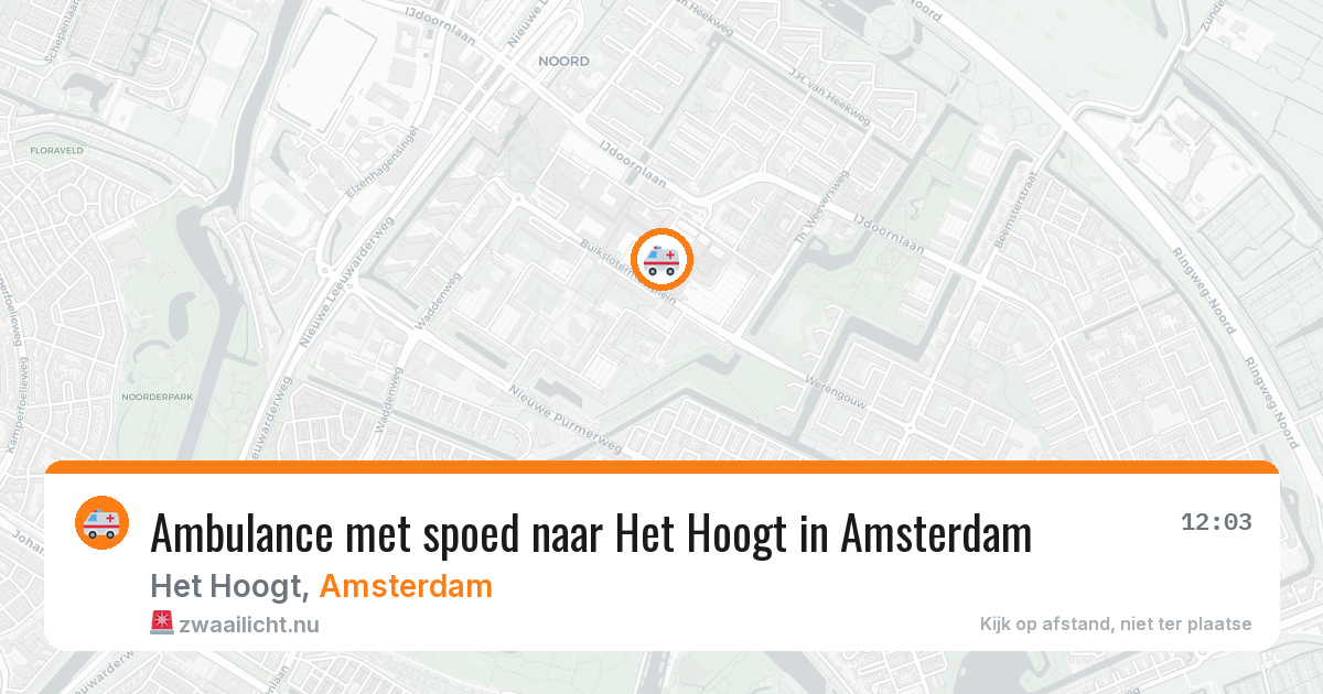 Ambulance met spoed naar Het Hoogt in Amsterdam — 24 jul 2026