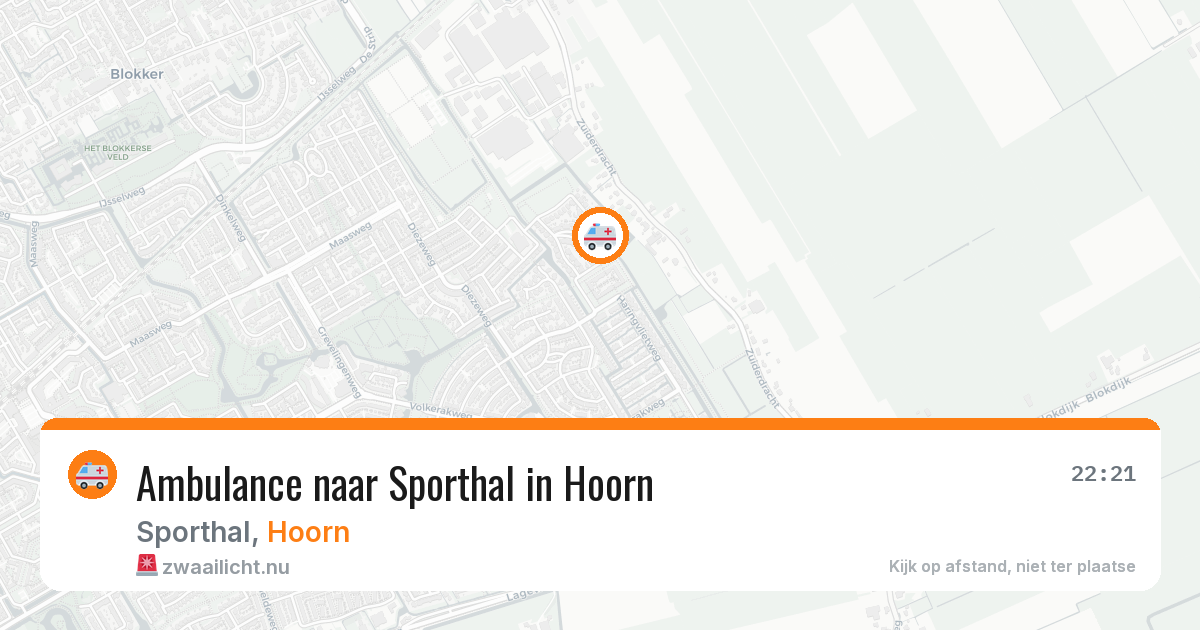 Ambulance naar Sporthal in Hoorn — 8 mei 2026
