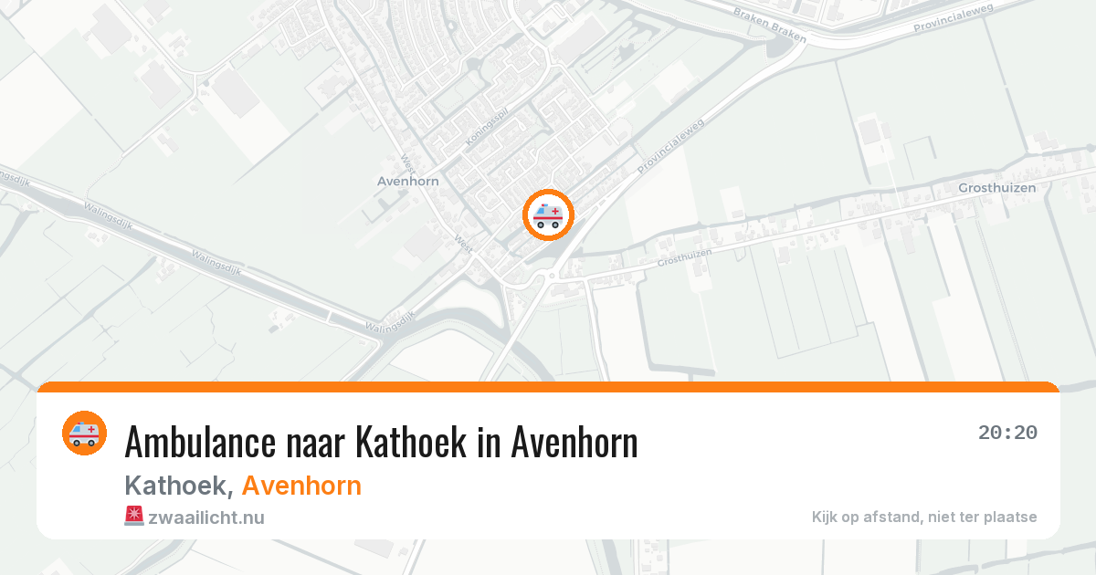 Ambulance naar Kathoek in Avenhorn — 8 jul 2026