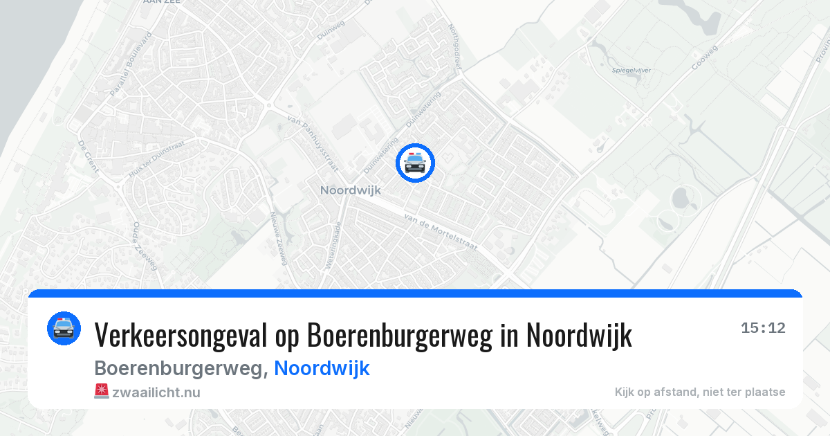Verkeersongeval op Boerenburgerweg in Noordwijk — 16 jul 2026