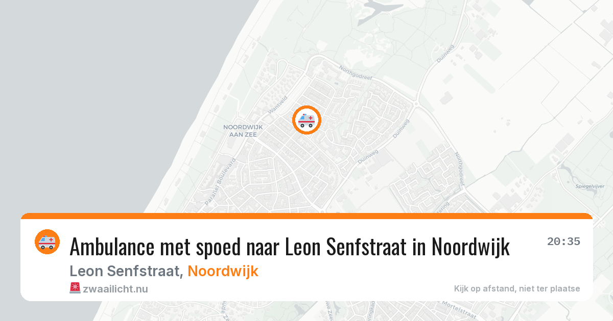 Ambulance met spoed naar Leon Senfstraat in Noordwijk — 11 jul 2026