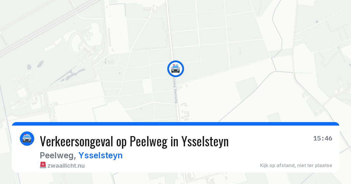 Verkeersongeval op Peelweg in Ysselsteyn — 10 mei 2026