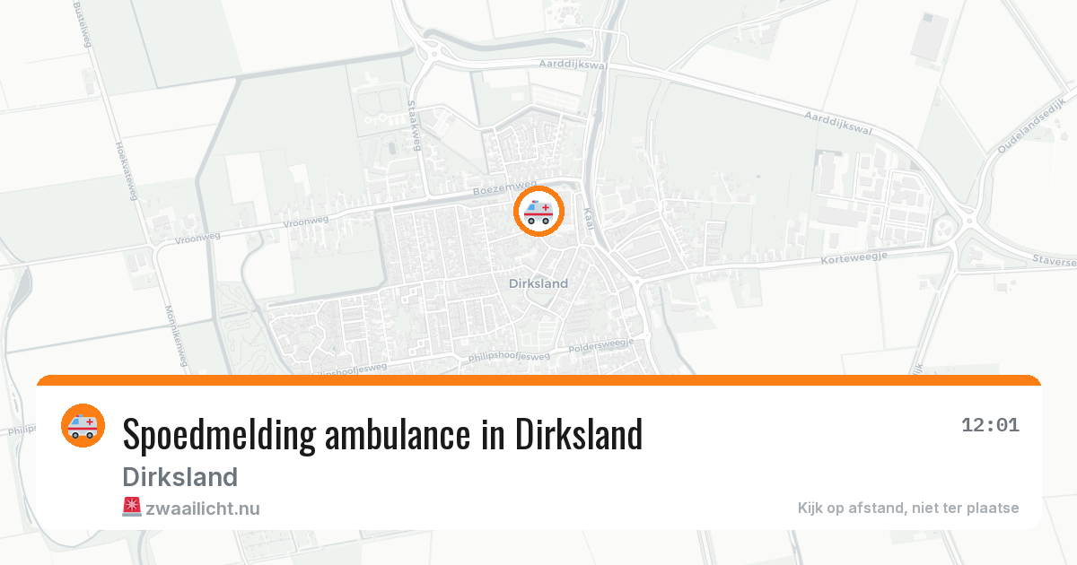 Spoedmelding ambulance in Dirksland — 9 mei 2026