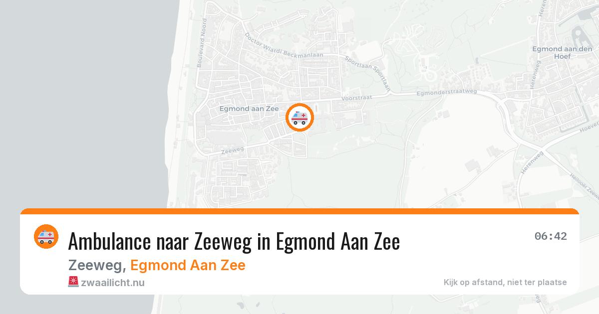 Ambulance naar Zeeweg in Egmond Aan Zee — 26 jul 2026