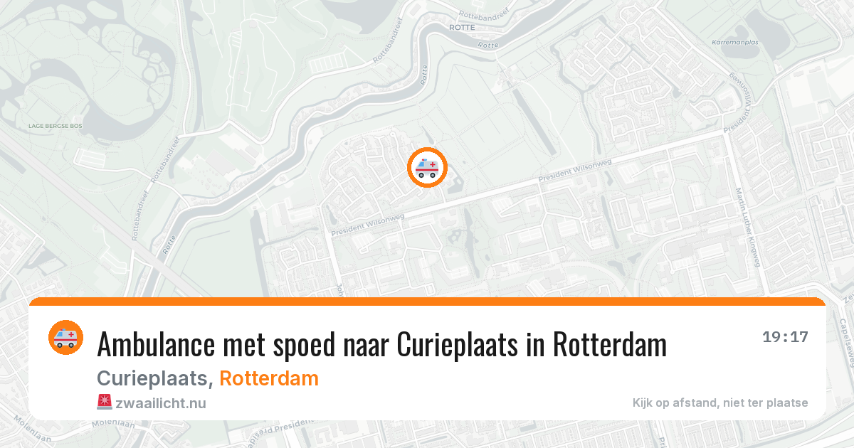 Ambulance met spoed naar Curieplaats in Rotterdam — 26 mrt 2026