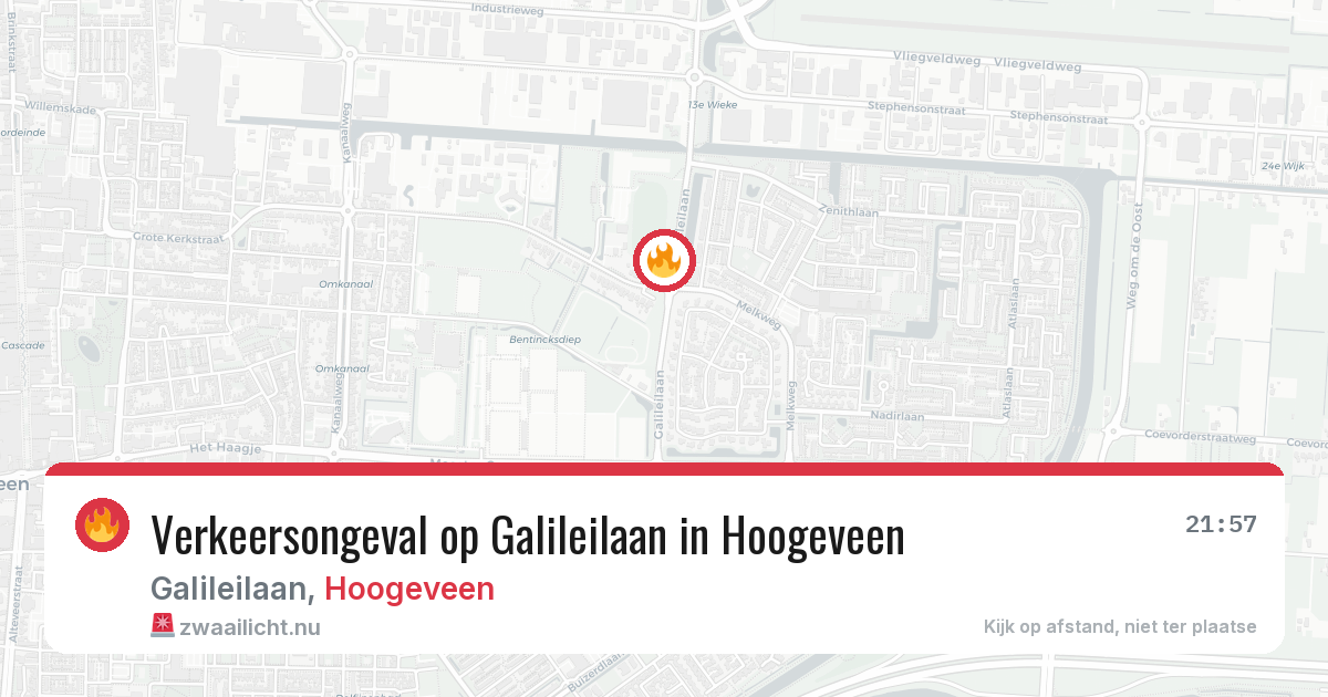 Verkeersongeval op Galileilaan in Hoogeveen — 31 mrt 2026