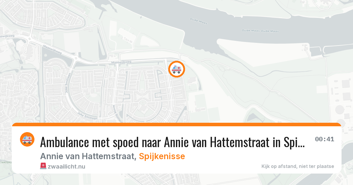 Ambulance met spoed naar Annie van Hattemstraat in Spijkenisse — 2 jun 2026