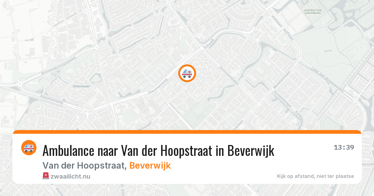 Ambulance naar Van der Hoopstraat in Beverwijk — 21 jul 2026