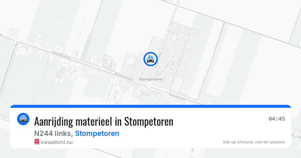 Aanrijding materieel in Stompetoren — 21 jun 2026