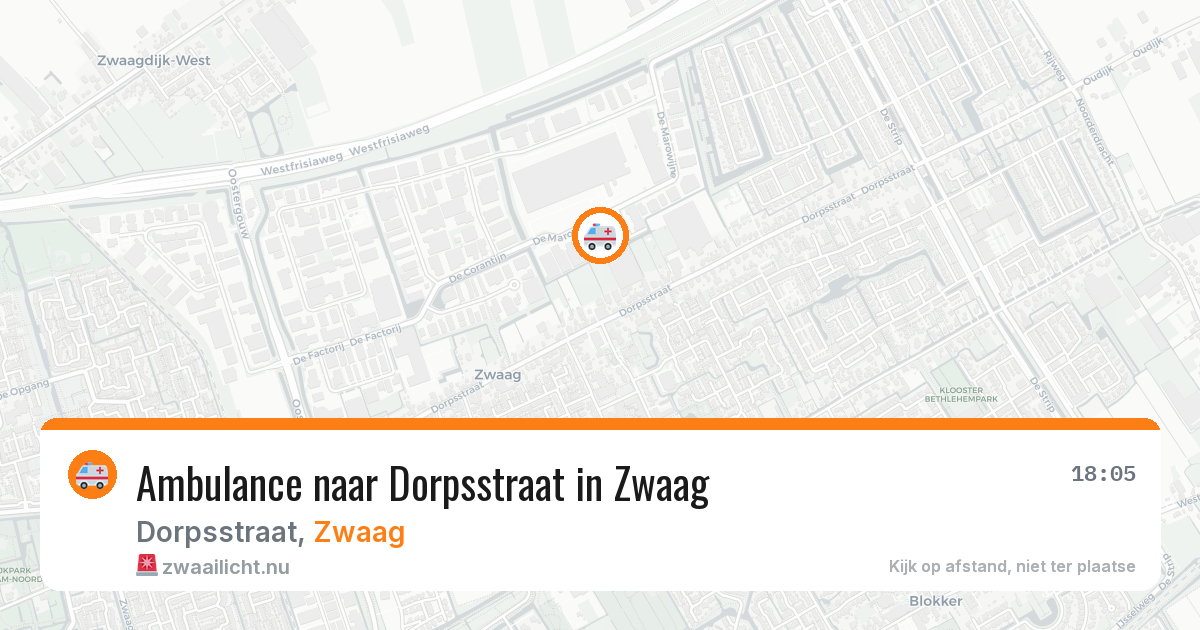 Ambulance naar Dorpsstraat in Zwaag — 21 jul 2026