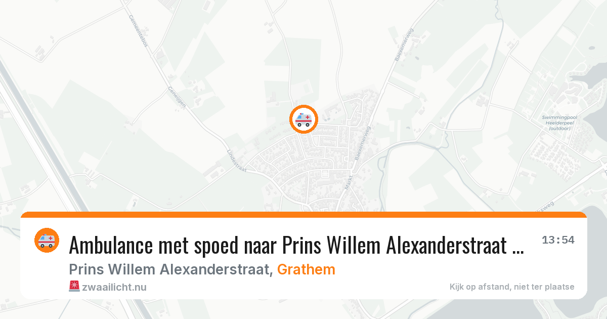 Ambulance met spoed naar Prins Willem Alexanderstraat in Grathem — 8 feb 2026