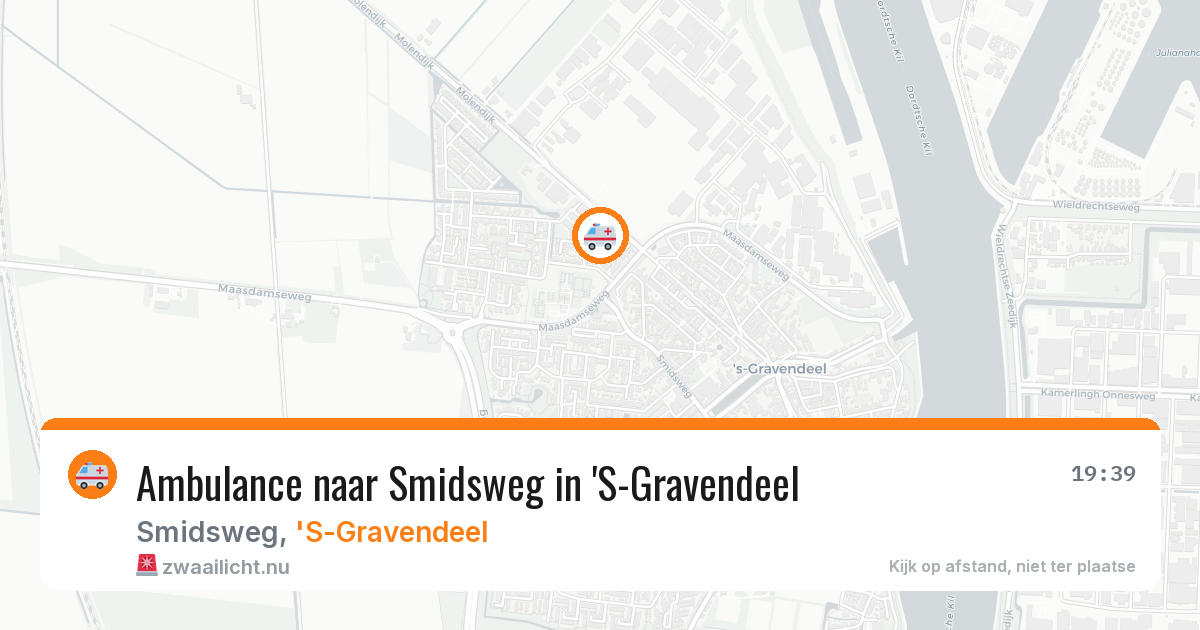 Ambulance naar Smidsweg in 'S-Gravendeel — 16 jul 2026