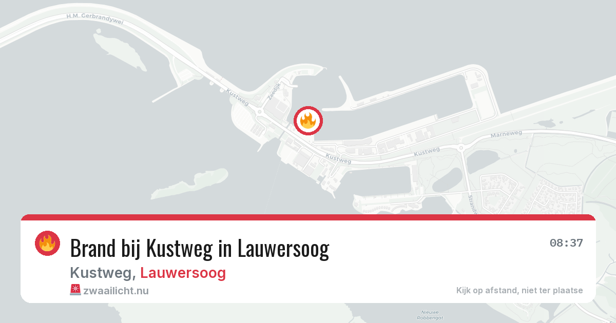 Brand bij Kustweg in Lauwersoog — 7 feb 2026