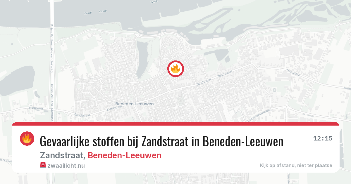 Gevaarlijke stoffen bij Zandstraat in Beneden-Leeuwen — 5 jun 2026