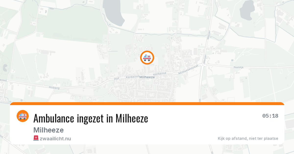 Ambulance ingezet in Milheeze — 12 jul 2026